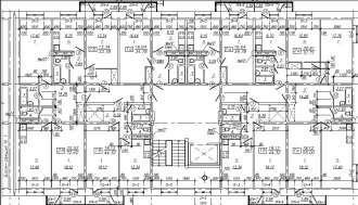 Планировки квартир в блок-секции №2 этаж 3-10